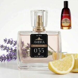 Kvepalai 035 įkvėpti Fahrenheit – Christian Dior, vyriški 35 ml buteliukas su levanda ir citrina