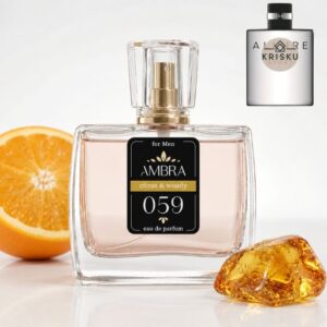 Kvepalai 059 įkvėpti Allure Sport – Chanel, vyriški 35 ml buteliukas su apelsinu ir gintaro gabalėliu