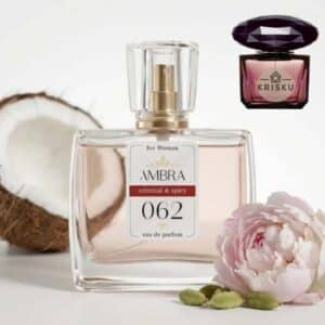 Kvepalai 062 įkvėpti Crystal Noir – Versace, moteriški 35 ml buteliukas su kokosu ir rožiniu bijūnu