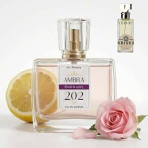 Kvepalai 202 įkvėpti Eternity – Calvin Klein, moteriški 35 ml buteliukas su citrina ir rausva rože