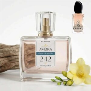 Kvepalai 242 įkvėpti Sì – Giorgio Armani, moteriški 35 ml buteliukas su medienos gabalu ir frezijomis