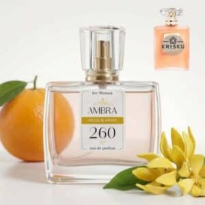 Kvepalai 260 įkvėpti Coco Mademoiselle – Chanel, moteriški buteliukas su apelsinu ir ylang-ylang žiedais