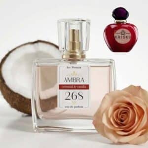 Kvepalai 268 įkvėpti Hypnotic Poison – Christian Dior, moteriški 35 ml buteliukas su kokosu ir kreminės spalvos rože