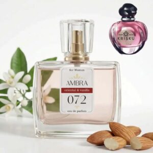 Kvepalai 072 įkvėpti Poison Girl – Dior, moteriški 35 ml buteliukas su baltais žiedais ir migdolais