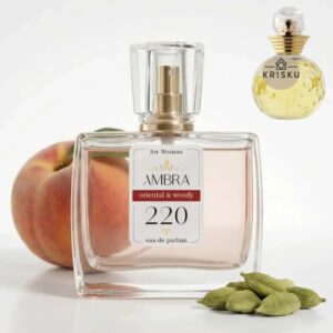 Kvepalai 220 įkvėpti Dolce Vita – Christian Dior, moteriški 35 ml buteliukas su persiku ir kardamono ankštimis