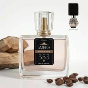 Kvepalai 353 įkvėpti Black Afgano – Nasomatto, unisex 35 ml buteliukas su medienos gabalais ir kavos pupelėmis