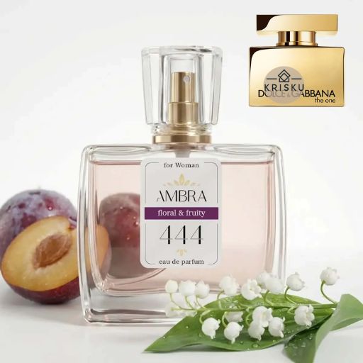 Kvepalai 444 įkvėpti The One Gold – D&G, moteriški 35 ml buteliukas su slyva ir pakalnutėmis