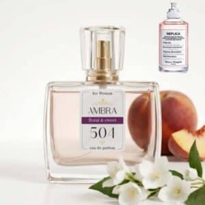 Kvepalai 504 įkvėpti Replica Flower Market – Maison Margiela, moteriški 35 ml buteliukas su persiku ir jazmino žiedais
