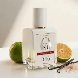 Kvepalai 046 įkvėpti Olympéa – Paco Rabanne, moteriški UNIQ parfum 50 ml buteliukas su žaliuoju mandarinu, vanilės ankštimis ir druskos kristalais