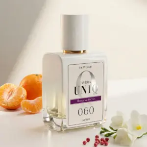 Kvepalai 060 įkvėpti Chloé – Chloé, moteriški UNIQ parfum 50 ml buteliukas su mandarinais, rožiniais pipirais ir baltais žiedais
