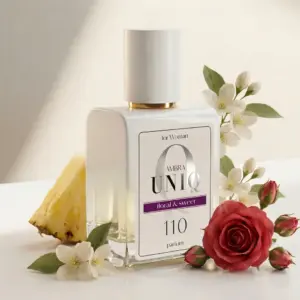 Kvepalai 110 įkvėpti Sì Passione – Giorgio Armani, moteriški UNIQ parfum 50 ml buteliukas su ananasu, raudona rože ir baltais žiedais