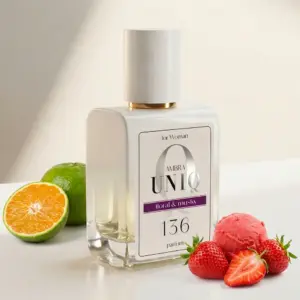 Kvepalai 136 įkvėpti Miss Dior Chérie – Christian Dior, moteriški UNIQ parfum 50 ml buteliukas su mandarinu, braškėmis ir braškių sorbetu