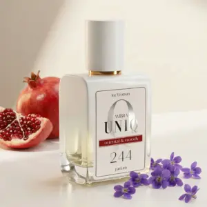 Kvepalai 244 įkvėpti Euphoria – Calvin Klein, moteriški UNIQ parfum 50 ml buteliukas su granatu ir žibuoklėmis