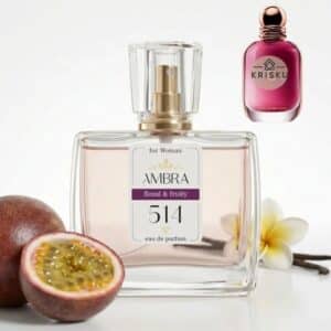 Kvepalai 514 įkvėpti Power of You – Armani, moteriški 35 ml buteliukas su pasiflora, baltu plumerijos žiedu ir vanilės ankštimi